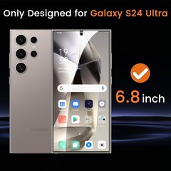 2 Pack Privacy Screen Protector & Anti Spy for Samsung Galaxy S24 Ultra 6.8 Inch
