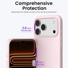 iPhone 17 Pro Max 6.9&Prime; Case, Slim Shockproof Soft Gel Rubber Cover, 3 Layers