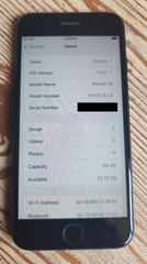 Apple iPhone SE 2nd Gen 64GB Black A2275 MHGE3LL/A Excellent