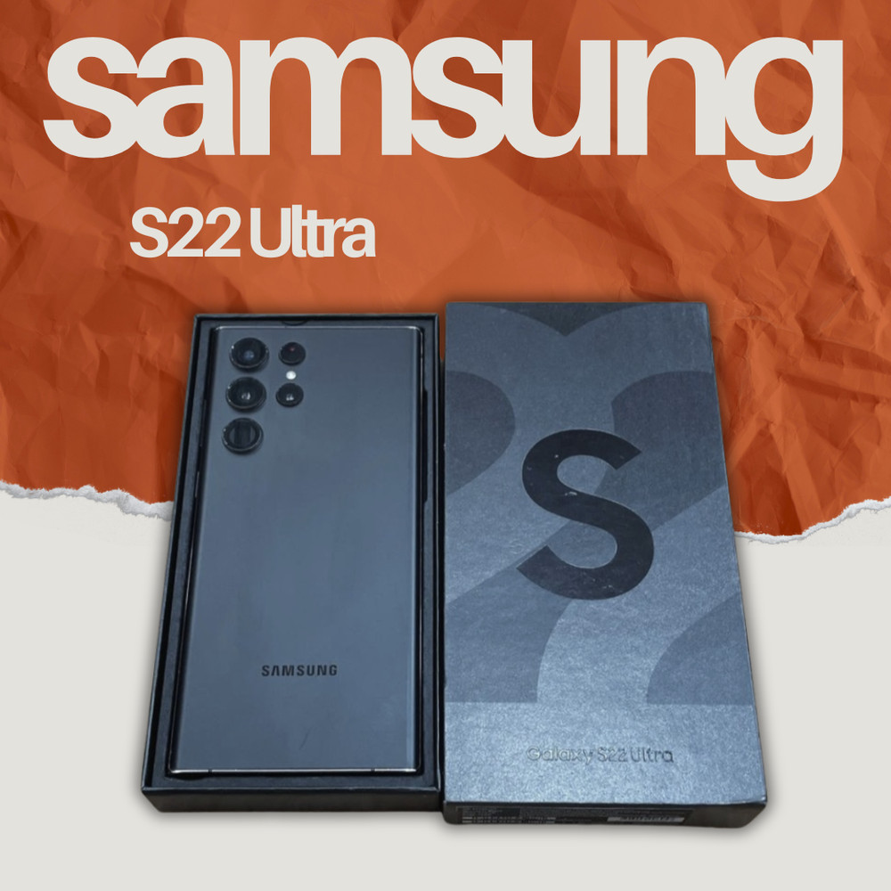 Samsung Galaxy S22 Ultra 128GB Mobile Phone 8GB RAM Phantom Black SM-S908E