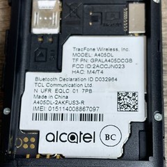 Alcatel MyFlip A405DL Black Cellular Phone 2.0 MP 2.8&Prime; Color Screen Bluetooth