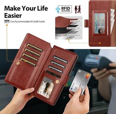 iPhone 13 Case Wallet with Card Holder Women Men, RFID Blocking PU Leather Flip