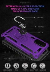 For Samsung Galaxy S20 FE 5G Case with HD Screen Protector Metal Ring,Purple
