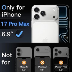 Screen Protector for iPhone 17 Pro Max 6.9-Inch, Tempered Glass Film, 3-Pack