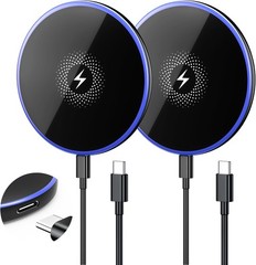 2 Pack 15W Wireless Fast Charging Pad for Samsung Galaxy S26 S25 Ultra 6FT