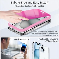 2-Pack Anti-Spy Privacy Screen Protector for iPhone 15 Pro Max 6.7 Inch Full Cov