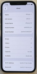 USED BLUE GSM UNLOCKED iPhone 12, 64GB A2172 MGEK3LL/A WITH 99% BATTERY HEALTH