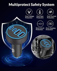 4-Port USB C Car Charger, 90W Fast Charging Cigarette Lighter Adapter [4 in 1]