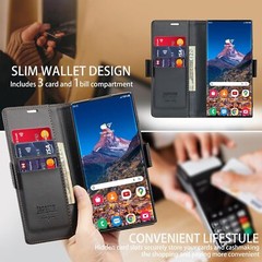 Samsung Galaxy S22 Ultra Case Leather Protection Cover Wallet Card Holder Rugged