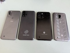 Lot of 4 Android Smartphones Parts Only Wiko Maxwest Vortex BLU