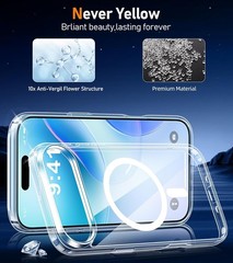 iPhone Air Case Clear, Magnetic iPhone Air Case with Screen Protector & Camera P