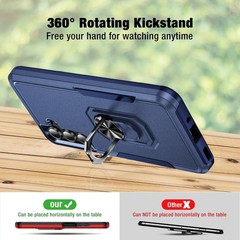 Durable Dark Blue Case for Samsung Galaxy A16 5G with 2X Tempered Glass Protecto