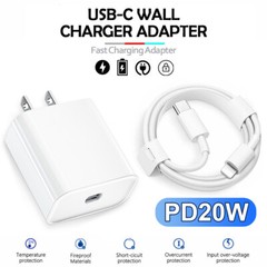 20W Wall Adapter Fast Power Charger & 3FT USB-C Cable for iphone 14 13 12 11 pro