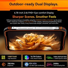 OSCAL TANK 1 5G 4G AI Rugged Cell Phone Android 15 Dual Screen Mobile Unlocked