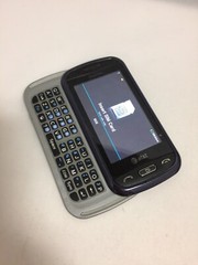 Pantech Laser – Blue (AT&T) touch screen keyboard cellphone Please Read