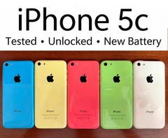 Apple iPhone 5c – ALL COLORS Unlocked – 8GB 16GB 32GB NEW BATTERY GREEN BLUE