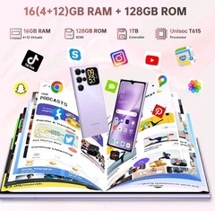 OUKITEL Dual Screen C62 Android 15 Phone, 16GB (4+12 Virtual) + 128GB Unlocked