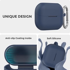 Midnight Blue Silicone Protective Case for Samsung Galaxy Buds 3 FE / Pro 2025