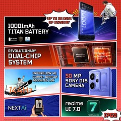 realme NARZO Power 5G (8GB+128GB Blue) Dimensity 7400 Ultra 5G Global Version.