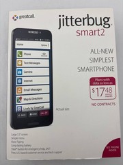 Jitterbug Smart2 Smartphone 16GB for Seniors GreatCall Locked 5.5 Display 13MP