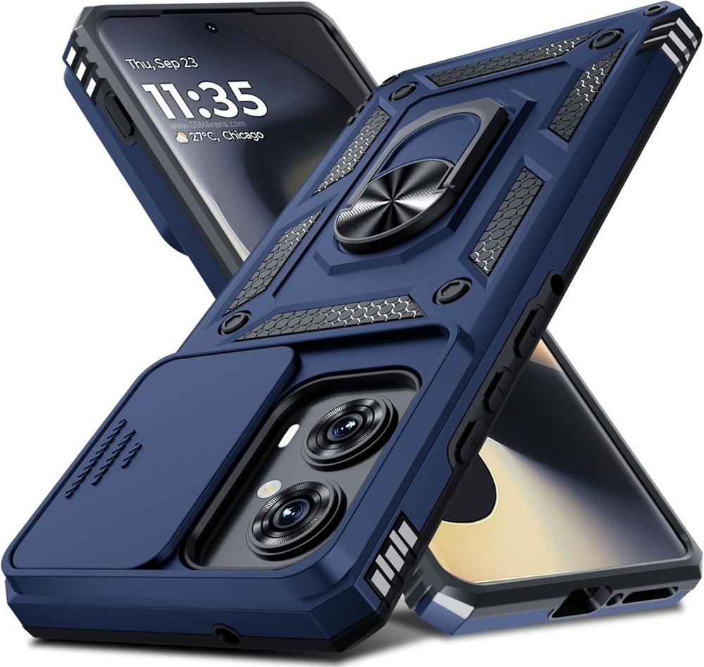 For Motorola Moto Edge 2024 Case With Heavy Duty Shockproof Cover & Kickstand