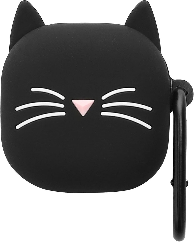 Cat Black/White Silicone Case for Samsung Galaxy Buds FE – kwmobile Cover