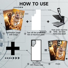 Phone Case for Galaxy S24 Ultra Sublimation Blank Case | Soft Rubber & Aluminum