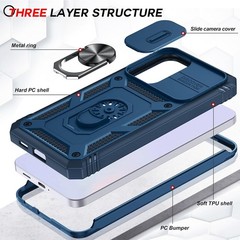 for Samsung A57 Case Screen Protector Military Grade with Stand,Magnetic Support