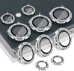 Tempered Glass Lens Protector with Aluminum Alloy Ring for Samsung Galaxy S24 Ul