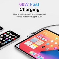 8FT 3A Fast Charging USB-C Cable for iPhone 15 Pro Max, Galaxy S25/S24