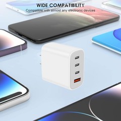 4-Port 30W USB-C Fast Charger Adapter for iPhone 16 15 Pro Max XR XS