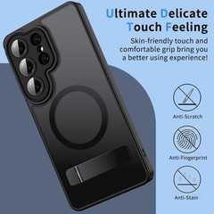 Magnetic for Samsung Galaxy S25 Ultra Case with Stand and Screen Protector, Clea