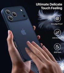 iPhone 17 Pro Case – Military Grade Shockproof, Ultra Slim, Matte Blue