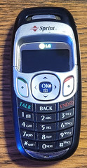 LG PM325 – Navy Blue and Silver ( Sprint ) Super Rare Slider Phone – READ
