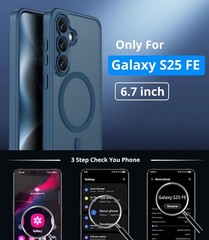 For Samsung Galaxy S25 FE Case w/ Military-Grade Protection, 1x Screen Protector