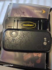 LG Rumor2 Black Sprint Slider QWERTY 1.3MP Camera microSD 22MB
