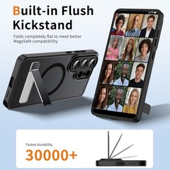 Magnetic for Samsung Galaxy S25 Ultra Case with Stand and Screen Protector, Clea