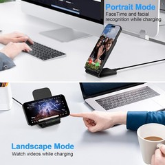 Wireless Fast Charger Stand for Samsung Galaxy S25 Ultra, S25 Edge