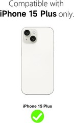 Cute Protective Slim Case for iPhone 15 Plus, Soft Silicone Gel Rubber in Neon G