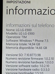 LG OPTIMUS 7 E900 512MB 16GB Cellular Smartphone Windows 7.5