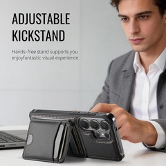 2 in 1 Magnetic Card Holder Wallet Case for Samsung Galaxy S26 Ultra, RFID Block