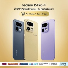 realme 16 Pro 5G (Gold, 256GB 8GB RAM) Dimensity 7300 Max Gobal Version