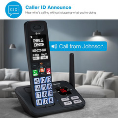 Cordless Phone, Landline Phones for Home with Smart Call Blocker, 3 Handsets Blu