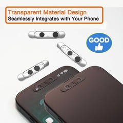 2 Pack Front Camera Privacy Cover, Transparent, Compatible with iPhone 17/16/15/