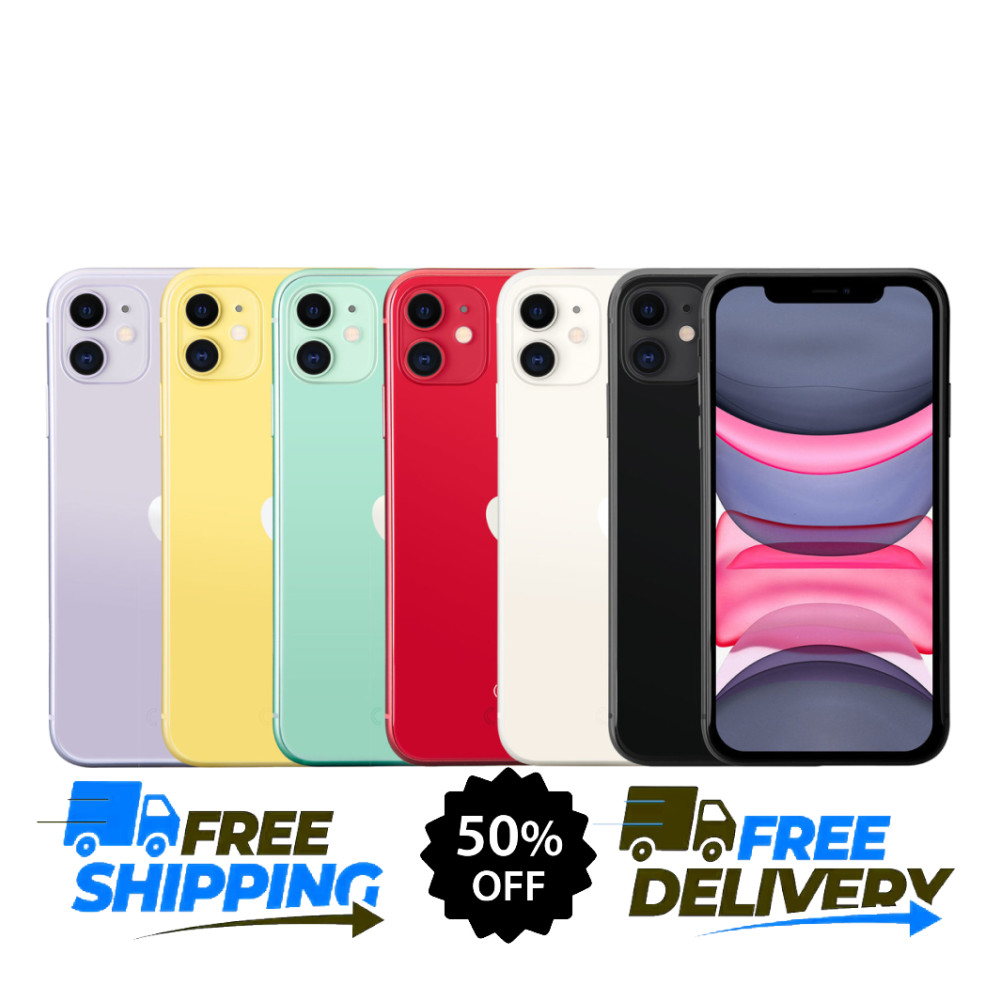 Apple iPhone 11 64GB/128GB Unlocked – Black, Red, Green – Fair Condition
