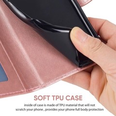 Case for Google Pixel 5 GD1YQ Wallet Case with Tempered Glass Screen Protector