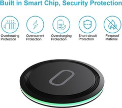 15W Wireless Fast Charger Pad for Samsung Galaxy S26 S25 S24 S23 S22 S21 S20 S10