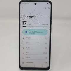 Broken Motorola Moto G (2025) XT2513-1 Black 128GB 4GB /Cracked Screen