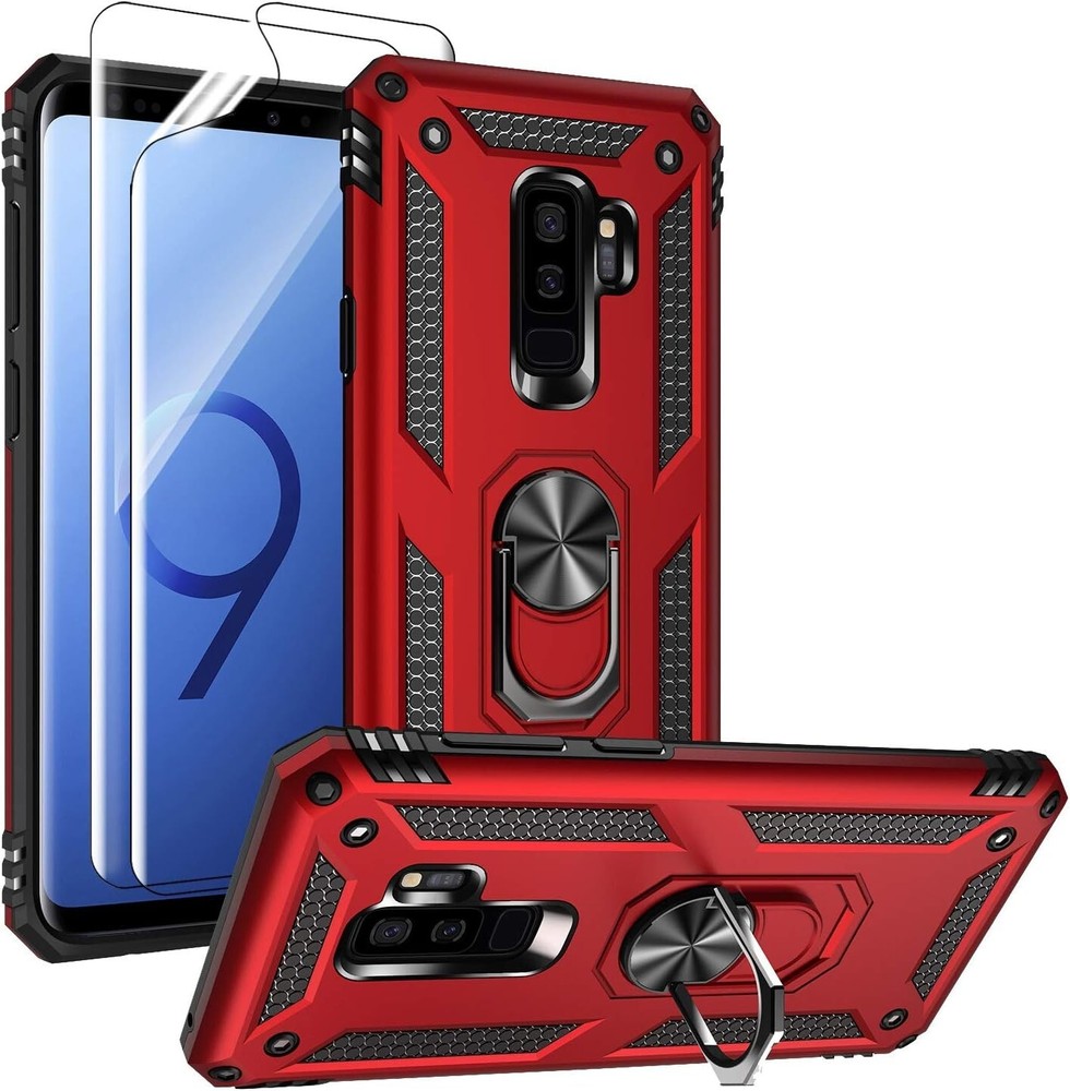 Case for Samsung Galaxy S9 Plus Military Grade with HD Screen Protectors, Stand