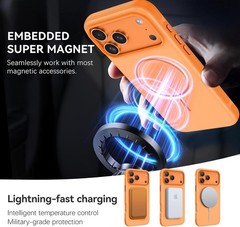 Cosmi Heavy-Duty Opaque Matte Case for iPhone 17 Pro 6.9&Prime; with Strong Magnet